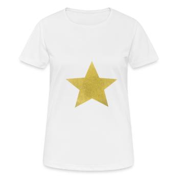 Étoile, Étoilé, Ciel, Nature, Céleste - T-shirt respirant Femme - blanc - Devant - AI Model Female 172 dark (172cm)