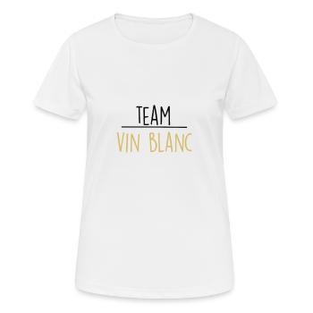 vin blanc - T-shirt respirant Femme - blanc - Devant - AI Model Female 172 dark (172cm)