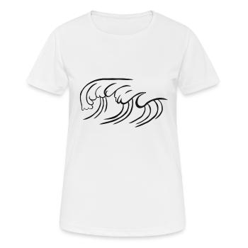Swell gift wave surfing surfing surfing - Women's Breathable T-Shirt - white - Front - AI Model Female 172 dark (172cm)