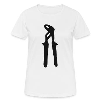 Pinces artisans artisans outil - T-shirt respirant Femme - blanc - Devant - AI Model Female 172 dark (172cm)