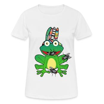 écologie grenouille insectes ami écologie environnement nature - T-shirt respirant Femme - blanc - Devant - AI Model Female 172 dark (172cm)