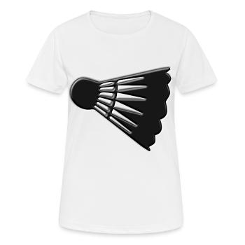 Badminton Ball - Frauen T-Shirt atmungsaktiv - Weiß - Vorne - AI Model Female 172 dark (172cm)