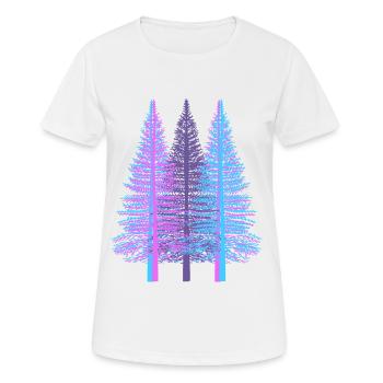 arbres arbre fantaisie épicéa forêt de conifères sapin - T-shirt respirant Femme - blanc - Devant - AI Model Female 172 dark (172cm)