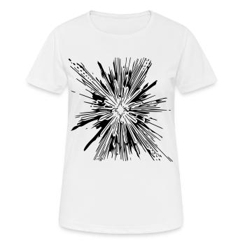Explosion - Vintage Vector Lines - Women's Breathable T-Shirt - white - Front - AI Model Female 172 dark (172cm)
