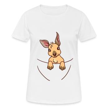 Känguru Schwangerschaft Baby Schwanger Geburt Wild - Frauen T-Shirt atmungsaktiv - Weiß - Vorne - AI Model Female 172 dark (172cm)
