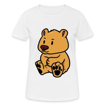 Bär Stofftier kuscheln Kinder Baby Teddybär - Frauen T-Shirt atmungsaktiv - Weiß - Vorne - AI Model Female 172 dark (172cm)