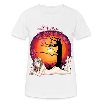 Waldbewohner Elfe Troll Fabelwesen Fantasy Mädchen - Frauen T-Shirt atmungsaktiv - Weiß - Vorne - AI Model Female 172 dark (172cm)
