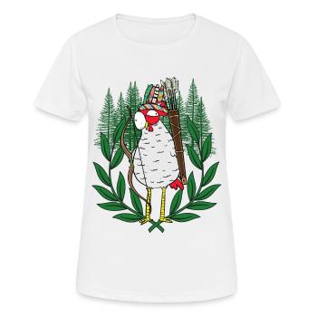 Archer de volaille Chicken Warrior - T-shirt respirant Femme - blanc - Devant - AI Model Female 172 dark (172cm)