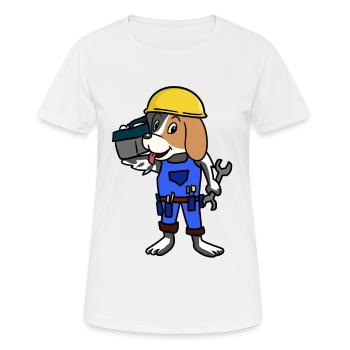 Handwerk Handwerker Baustelle Berufe Job Arbeit - Frauen T-Shirt atmungsaktiv - Weiß - Vorne - AI Model Female 172 dark (172cm)