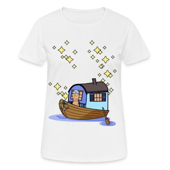 Ahoi Bateau à rames Bateau à aubes Voilier Maritime - T-shirt respirant Femme - blanc - Devant - AI Model Female 172 dark (172cm)