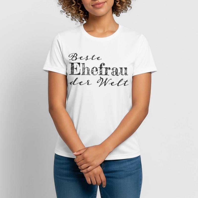 Ehefrau Ehemann Ehepaar Geschenk Frauen T-Shirt atmungsaktiv