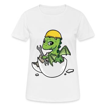 Dino Craftsman Eggshell Tool Car Atelier - T-shirt respirant Femme - blanc - Devant - AI Model Female 172 dark (172cm)