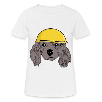 Dog Head Casque de sécurité de chien Chantier de construction Emploi commercial - T-shirt respirant Femme - blanc - Devant - AI Model Female 172 dark (172cm)