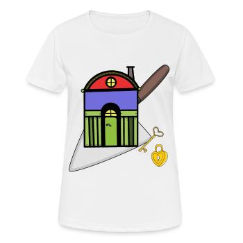 Maçon truelle artisan maison constructeur construction - T-shirt respirant Femme - blanc - Devant - AI Model Female 172 dark (172cm)