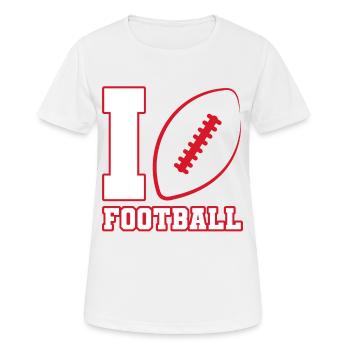 J’adore Football American Football USA - T-shirt respirant Femme - blanc - Devant - AI Model Female 172 dark (172cm)