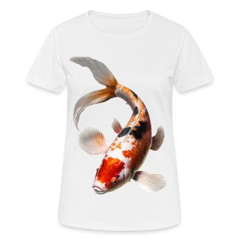Japanese koi carp - Women's Breathable T-Shirt - white - Front - AI Model Female 172 dark (172cm)