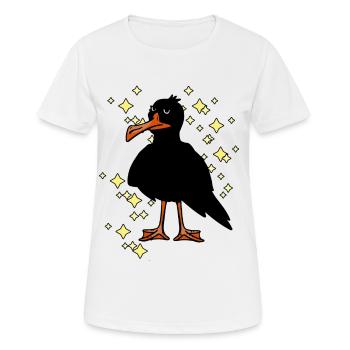 Pech Unglück Vogel Vögel Rabe Krähe - Frauen T-Shirt atmungsaktiv - Weiß - Vorne - AI Model Female 172 dark (172cm)