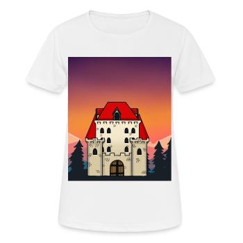 Château Château Moyen Age Personnage de conte de fées - T-shirt respirant Femme - blanc - Devant - AI Model Female 172 dark (172cm)