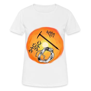 Sunshine Mountain Sports Escalade Carabiners Descente en rappel - T-shirt respirant Femme - blanc - Devant - AI Model Female 172 dark (172cm)