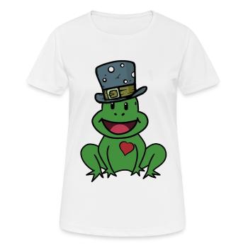 Grenouille Casanover Saint-Valentin Saint-Valentin Love Heart - T-shirt respirant Femme - blanc - Devant - AI Model Female 172 dark (172cm)