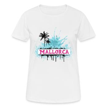 Majorque Espagne Île d’été Palmiers Beach Party - T-shirt respirant Femme - blanc - Devant - AI Model Female 172 dark (172cm)