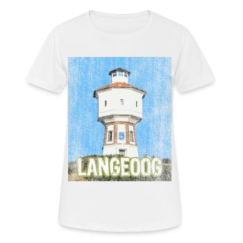 Insel Langeoog Sehnsucht - Frauen T-Shirt atmungsaktiv - Weiß - Vorne - AI Model Female 172 dark (172cm)