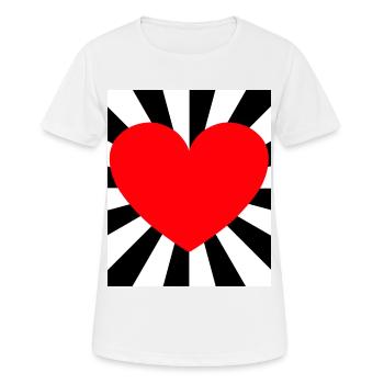 Herz Herzen Liebe Romantik romantisch Partner - Frauen T-Shirt atmungsaktiv - Weiß - Vorne - AI Model Female 172 dark (172cm)