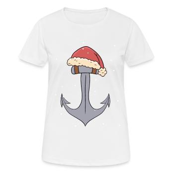 Anker Weihnachten Seemann Schifffahrt Berufe Ahoi - Frauen T-Shirt atmungsaktiv - Weiß - Vorne - AI Model Female 172 dark (172cm)