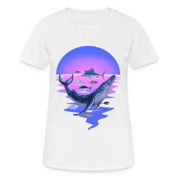 marine animals, marine mammals, fish, fish, ocean, fin - Women's Breathable T-Shirt - white - Front - AI Model Female 172 dark (172cm)