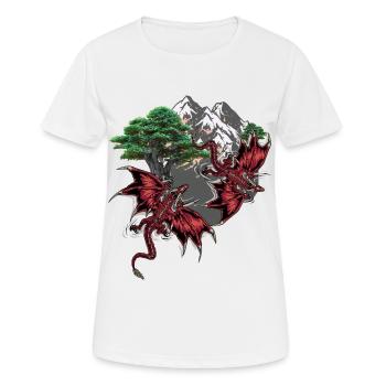 Figurine de Dragon Fantaisie Personnage de conte de fées magique de conte de fées - T-shirt respirant Femme - blanc - Devant - AI Model Female 172 dark (172cm)