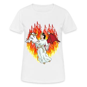 Feurig Hölle Jenseits Engel Satan Horror Teufel - Frauen T-Shirt atmungsaktiv - Weiß - Vorne - AI Model Female 172 dark (172cm)