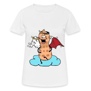 Céleste cacahuète ange petit diable nuage noix - T-shirt respirant Femme - blanc - Devant - AI Model Female 172 dark (172cm)