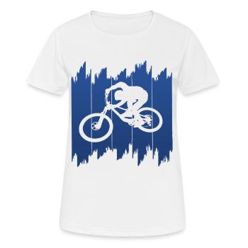 Bike Fahrrad Biken Biker - Frauen T-Shirt atmungsaktiv - Weiß - Vorne - AI Model Female 172 dark (172cm)