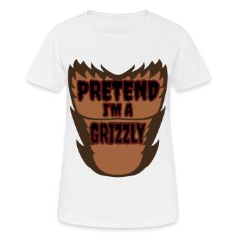 Pretend I'm a Grizzly- Lustiges Grizzly Kostüm - Frauen T-Shirt atmungsaktiv - Weiß - Vorne - AI Model Female 172 dark (172cm)