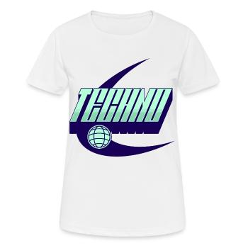 Techno - Women's Breathable T-Shirt - white - Front - AI Model Female 172 dark (172cm)