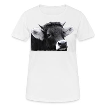 Die Kleine Teufelkuh - Frauen T-Shirt atmungsaktiv - Weiß - Vorne - AI Model Female 172 dark (172cm)