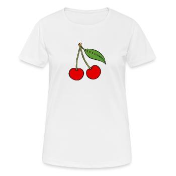 Cerises - T-shirt respirant Femme - blanc - Devant - AI Model Female 172 dark (172cm)