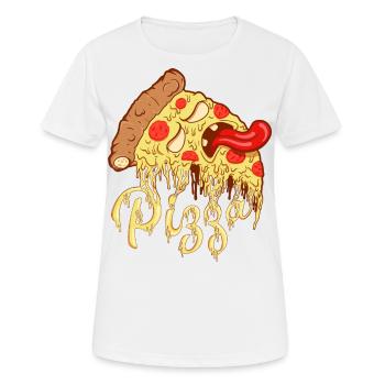 Monstre de pizza - T-shirt respirant Femme - blanc - Devant - AI Model Female 172 dark (172cm)
