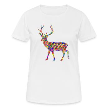 deer - Women's Breathable T-Shirt - white - Front - AI Model Female 172 dark (172cm)