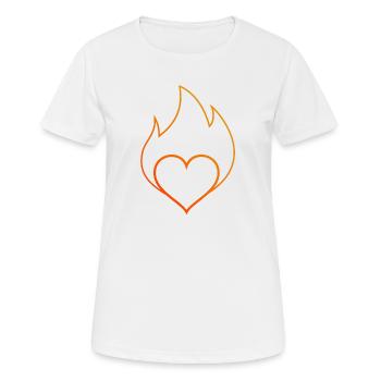 heart - Women's Breathable T-Shirt - white - Front - AI Model Female 172 dark (172cm)