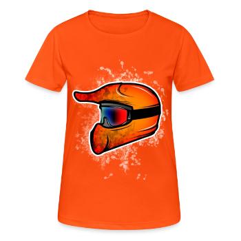 Motocross red - Women's Breathable T-Shirt - neon orange - Front - AI Model Female 172 dark (172cm)