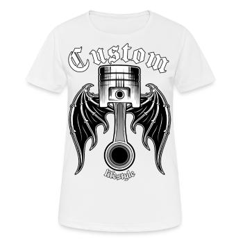 Custom cylinder piston connecting rod - Women's Breathable T-Shirt - white - Front - AI Model Female 172 dark (172cm)