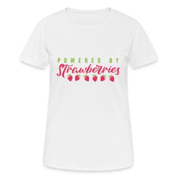 Frucht Erdbeer Früchte Erdbeere Power - Frauen T-Shirt atmungsaktiv - Weiß - Vorne - AI Model Female 172 dark (172cm)