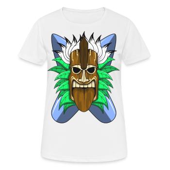 TIKI mask - Women's Breathable T-Shirt - white - Front - AI Model Female 172 dark (172cm)