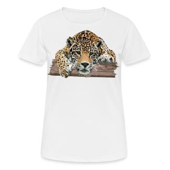 Jaguar - Frauen T-Shirt atmungsaktiv - Weiß - Vorne - AI Model Female 172 dark (172cm)