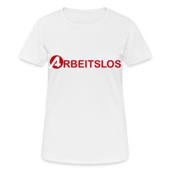 arbeitsamt arbeitslos hartz 4 - Frauen T-Shirt atmungsaktiv - Weiß - Vorne - AI Model Female 172 dark (172cm)