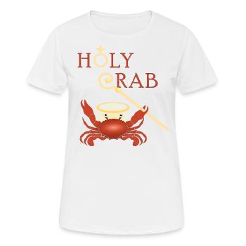 Funny Holy Crab: Holy Crab - T-shirt respirant Femme - blanc - Devant - AI Model Female 172 dark (172cm)