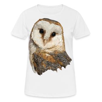 Barn owl - Women's Breathable T-Shirt - white - Front - AI Model Female 172 dark (172cm)