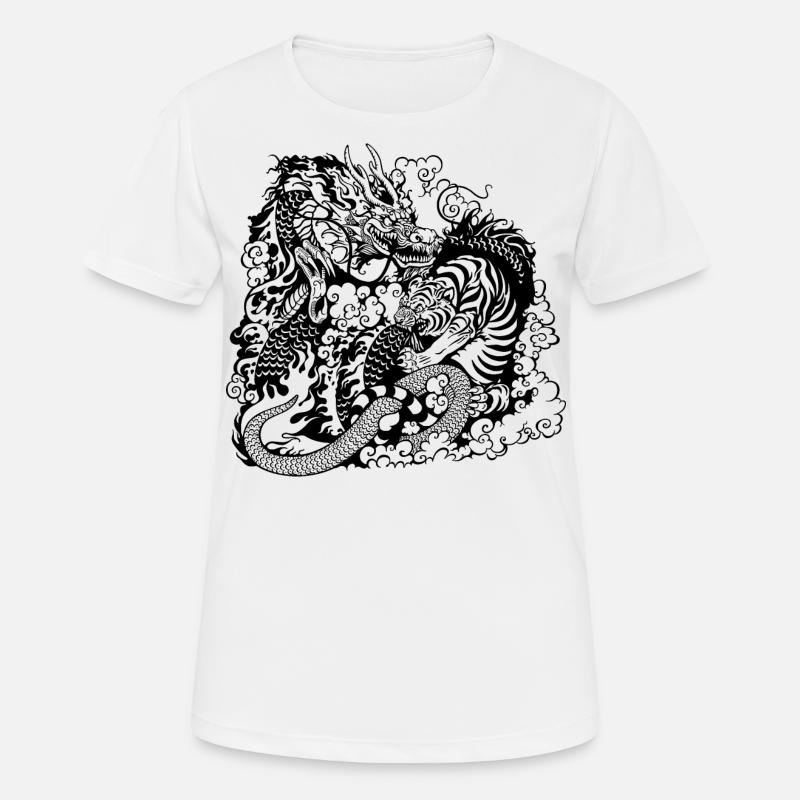 Dragon vs tiger - Women's Breathable T-Shirt - white