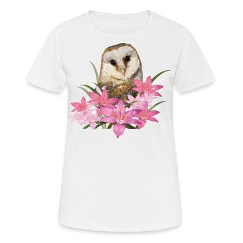 barn owl - Women's Breathable T-Shirt - white - Front - AI Model Female 172 dark (172cm)